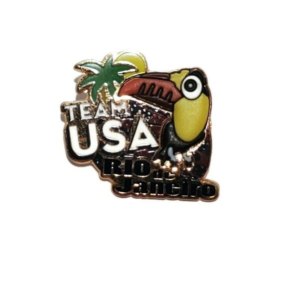 2016 Rio De Janeiro, Brazil Team USA Summer Olympic Pin Tropical Toucan collect - Picture 1 of 2